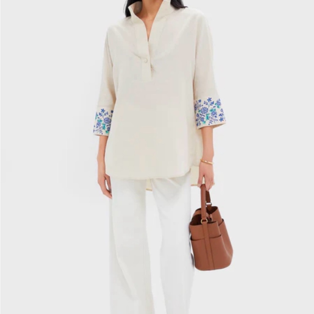 NWOT Tuckernuck Tan Linen Top